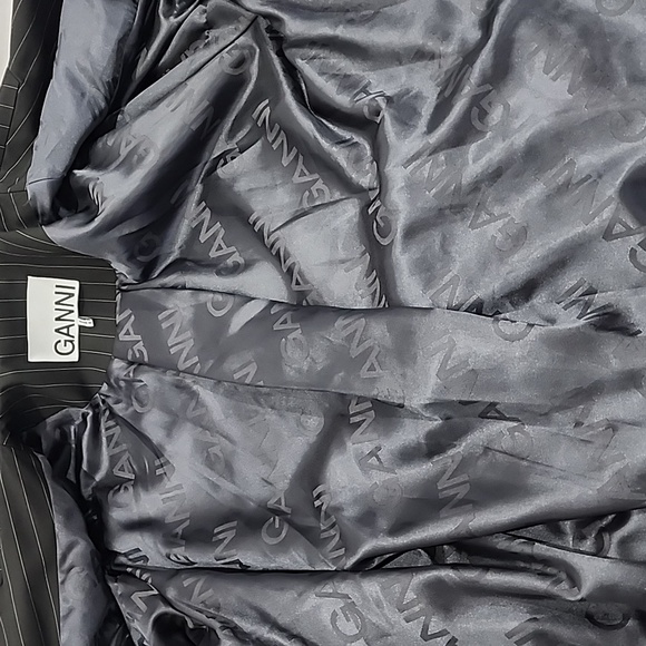 Ganni Striped Belted Blazer (SZ 50) - Picture 10 of 16